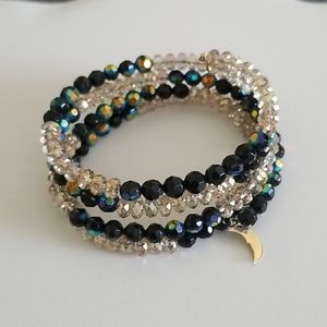 Swarovski Crystal Bead Wire Wrap Bead Bracelet